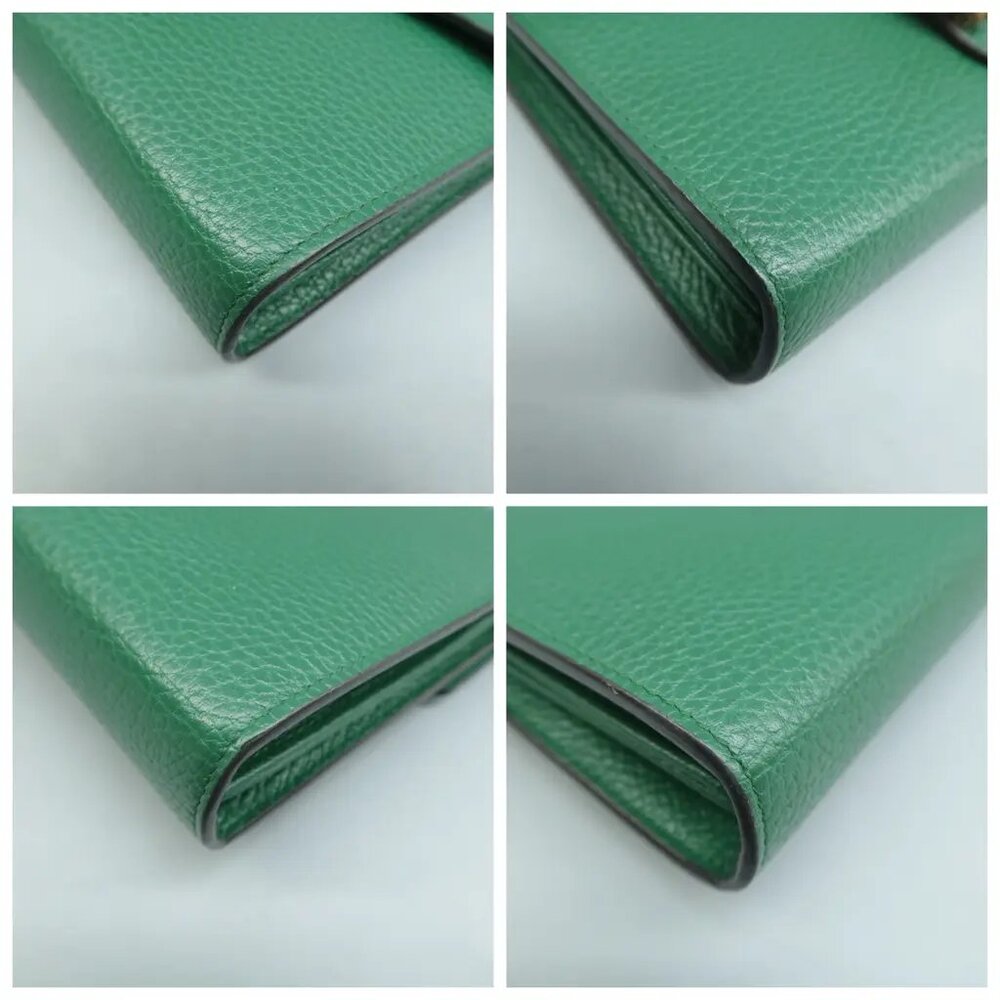 100% Authentic GUCCI Dionysus Green Leather Shoulder Bag - Picture 5 of 12